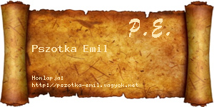 Pszotka Emil névjegykártya